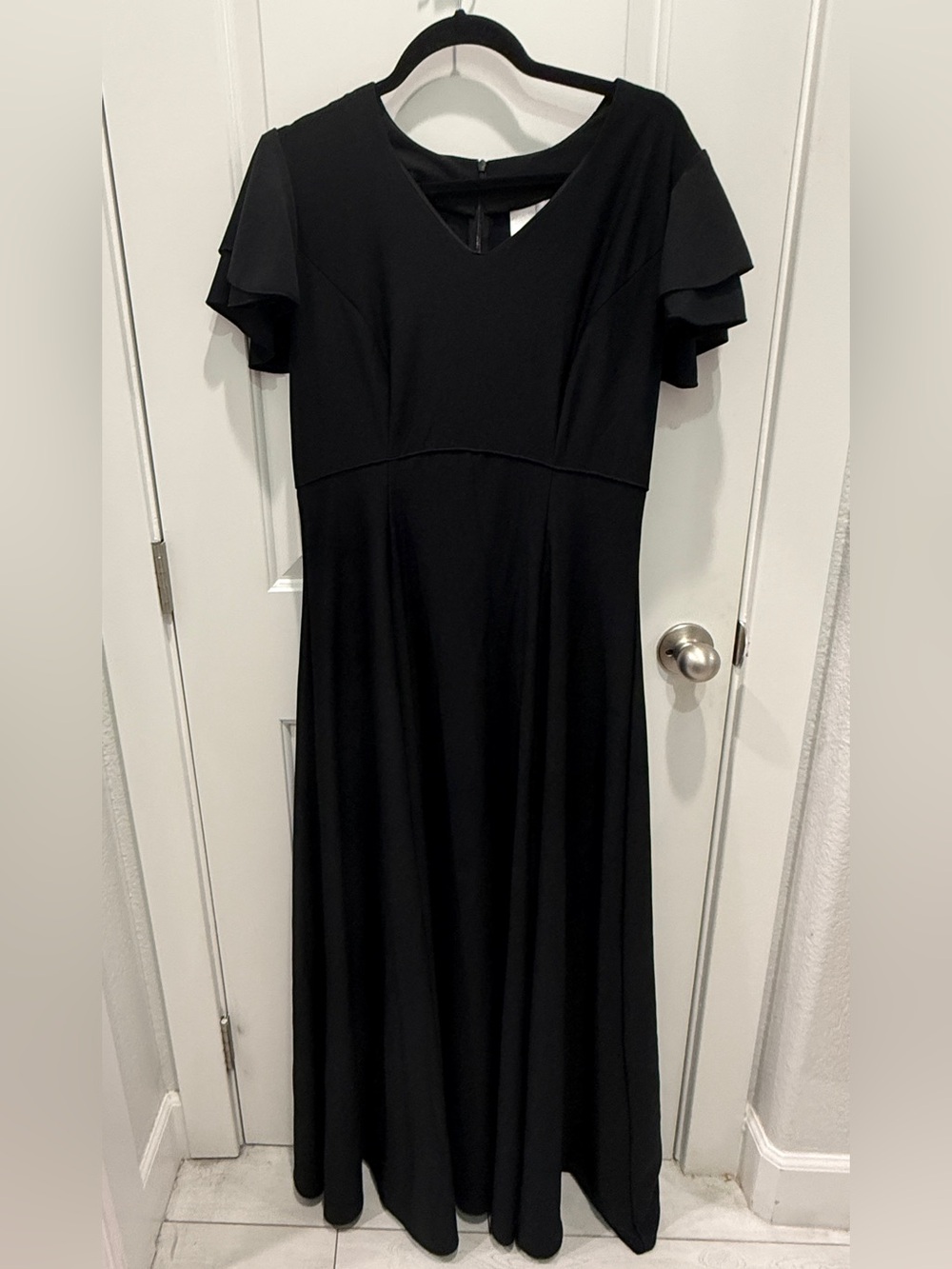 Performance Black Dress with Flutter Sleeves